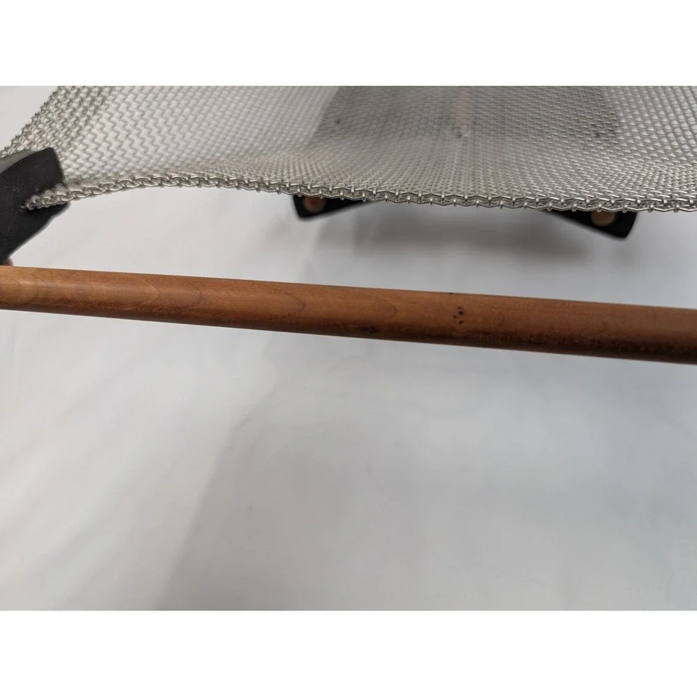 Santamarina Woven Basket Tray Metal Mesh Bowl Wood Accent Home‎ Decor Fruit